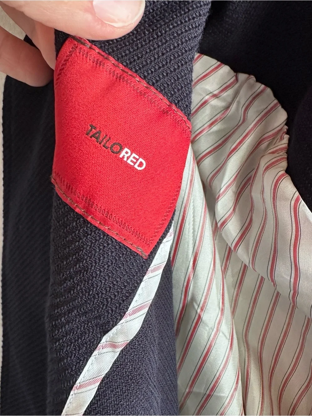 TailoRed Guabello K Easy Wool Knit Navy Blue Blazer Sport Coat​